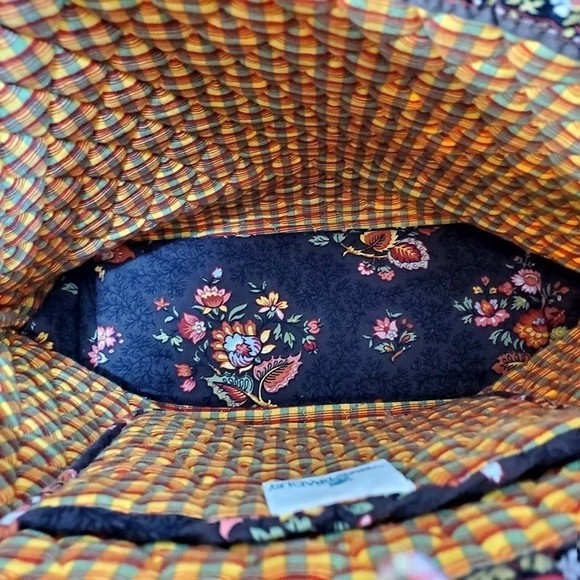 Vera Bradley Chocolat Brown Quilted Cotton Shopper Tote Bag - Picture 7 of 12